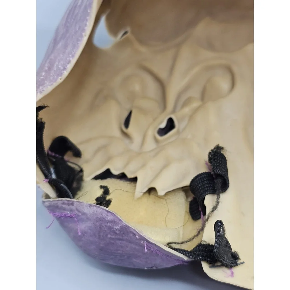 Vintage Cinema Secrets Purple Goblin Man Bat Halloween Mask W/ Finger Claws 2006